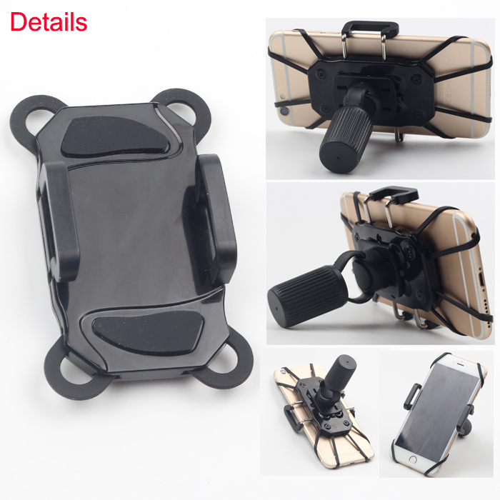 High End Bicycle Phone Holder Mount with Rubber Band