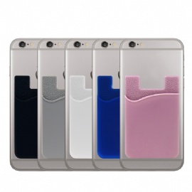 Custom Logo Silicone Mobile Phone Credit Card Holder